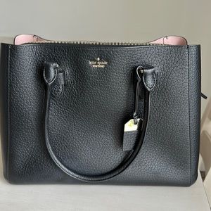 Kate Spade Black Leather Office/Work Laptop Bag